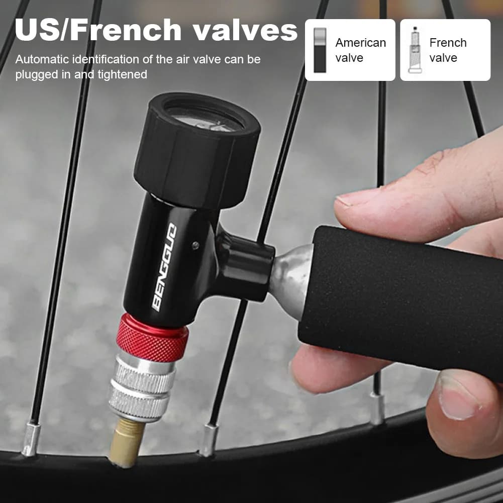 Testina Gonfiabile Rapida per Bicicletta, Resistente all'Usura, Valvola di Gonfiaggio per Bici, Accessori per Riparazione Biciclette