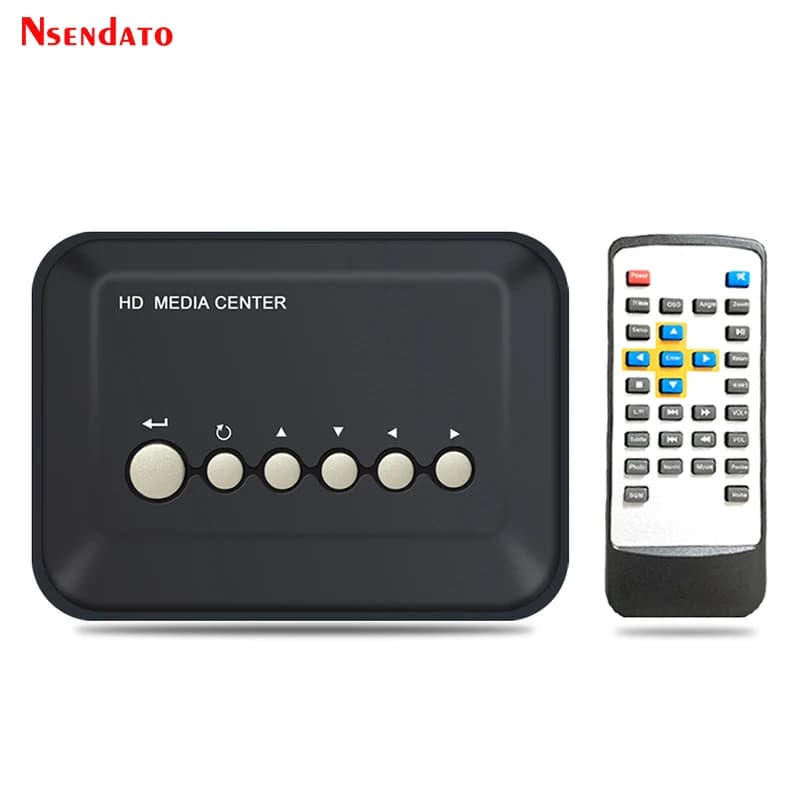 Mini lettore multimediale Full HD 720P H.264 USB con supporto HDD esterno per schede SD MMC e uscita AV YPrPb per file MKV RMVB