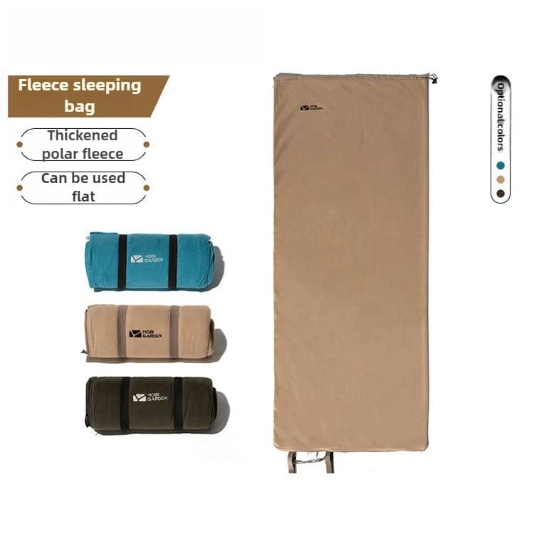 Attrezzatura da campeggio Sacco a pelo in pile polare per adulti, portatile ispessito, resistente alle intemperie, caldo, leggero (Sacco a pelo)