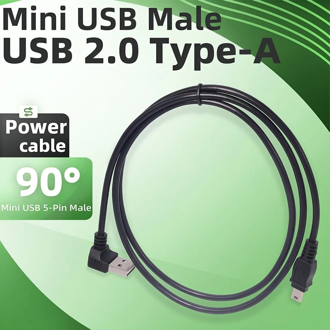 Cavo di Prolunga USB 2.0 a USB Sinistro ADT-Link U2-B108-UP Mini, Cavo per Ricarica e Trasferimento Dati Veloce per Lettori MP3 MP4, GPS, Fotocamere Digitali, HDD