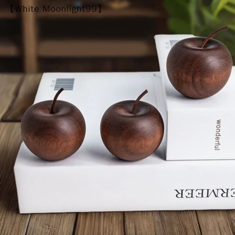 maveraWhite 1/3 Set Di Diffusore Di Fragranza Di Diffusore Di Olio Essenziale A Forma Di Mela In Legno Adatto Per La Decorazione Dell'auto Bagno Di Casa