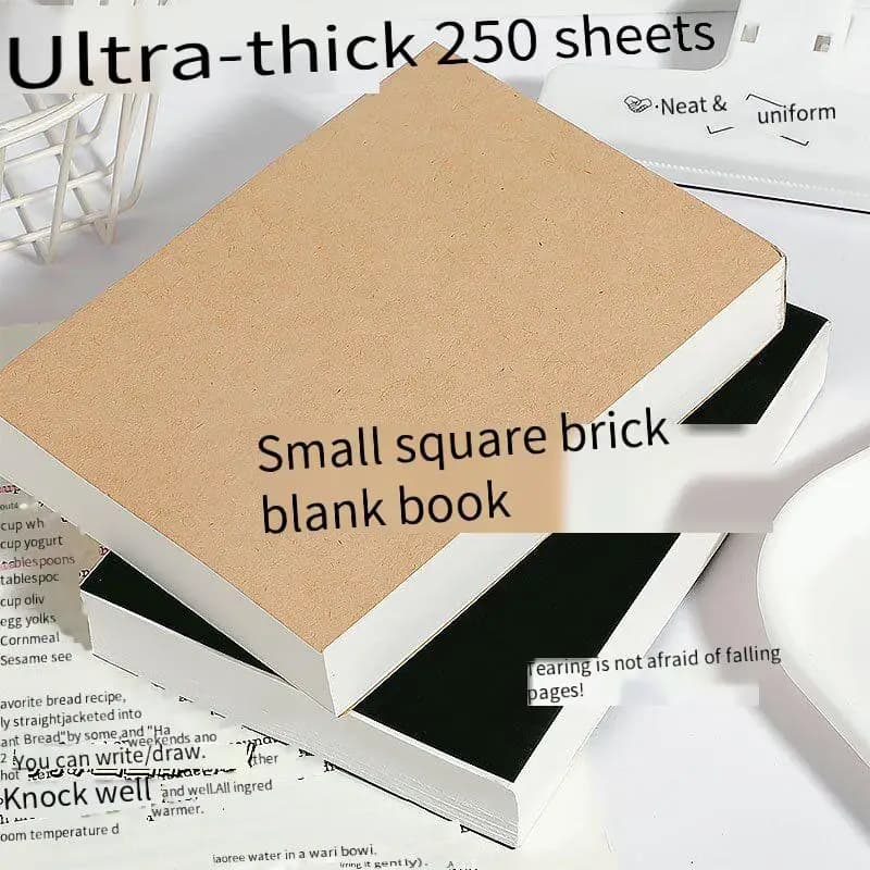 Notebook Simple Memo Pad Kraft Notebook Blank Sketchbook For Art School Sketching