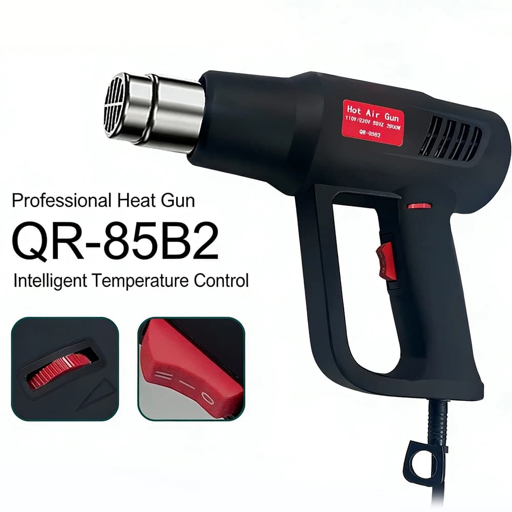 2000W Industriale Digitale Pistola Ad Aria Calda Pistola di Calore Elettrica Termoregolatore Termoretraibile Avvolgimento Ventilatore Termico Asciugatrice Ugello Riscaldatore 220V