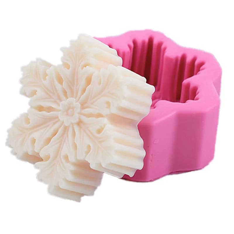 Snowflake Silicone Soap Mold Chocolate Candy Fondant Mold Wax Candle Polymer Resin Clay Molds Baking Cake Decorating Tools