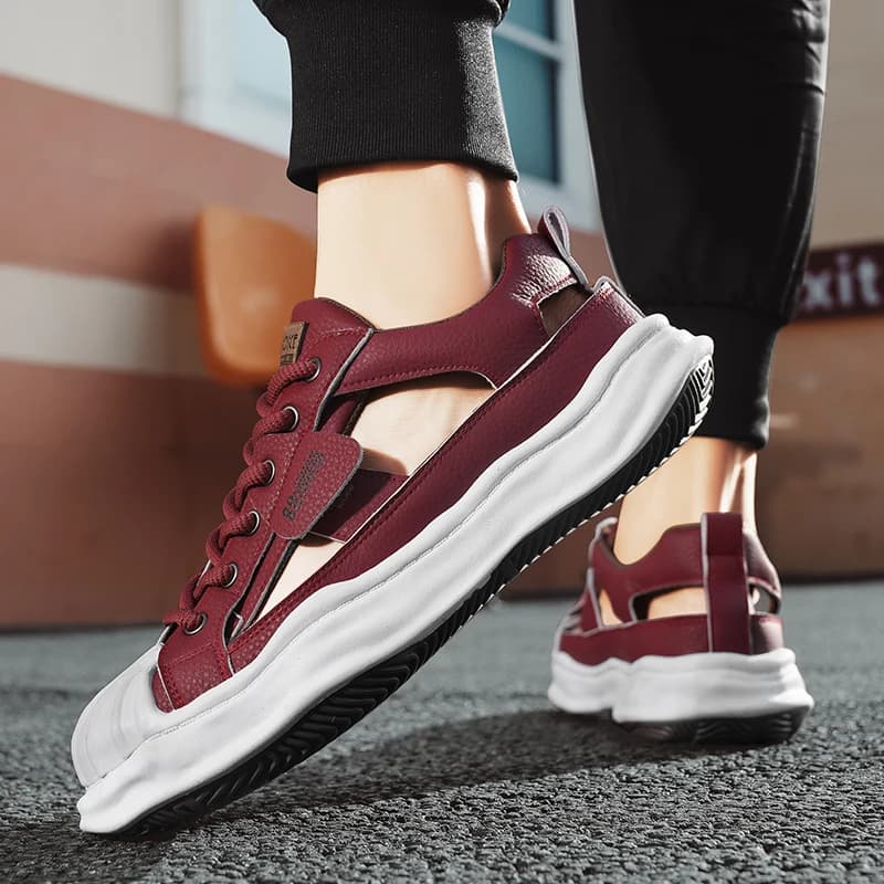 2026 Summer New Men'S Hollow Out Fashion Casual Xishu Shoes Lightweight Breathable Comfortable Thick Soled Walking Shoes 39-44