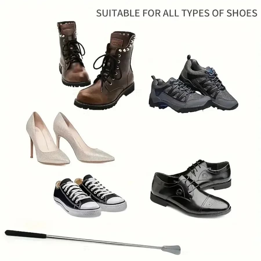 1 piece stainless steel retractable old shoes extractor, shoe assistant, suitable for both men and women