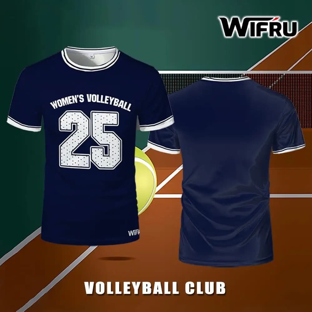 Sports Volleyball Club Knife Training Gym Top simple and breathable basic T-shirt printed short sleeve casual minimalist unisex