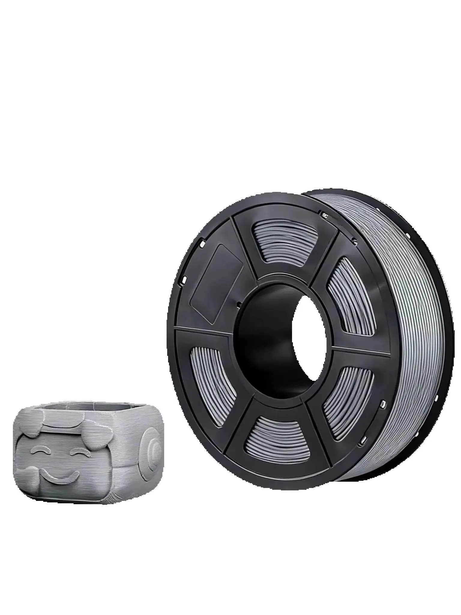 Flexible TPU 95A Soft Filament for 3D Printer, Grey, 250g, Diameter 1.75mm, 3D Printing Material for Home 3D Printers