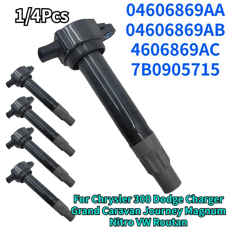1/4 pezzi UF502 04606869 AA 04606869 AB Per Chrysler 300 Dodge Charger Grand Caravan Journey Magnum Nitro VW Routan Bobina di accensione
