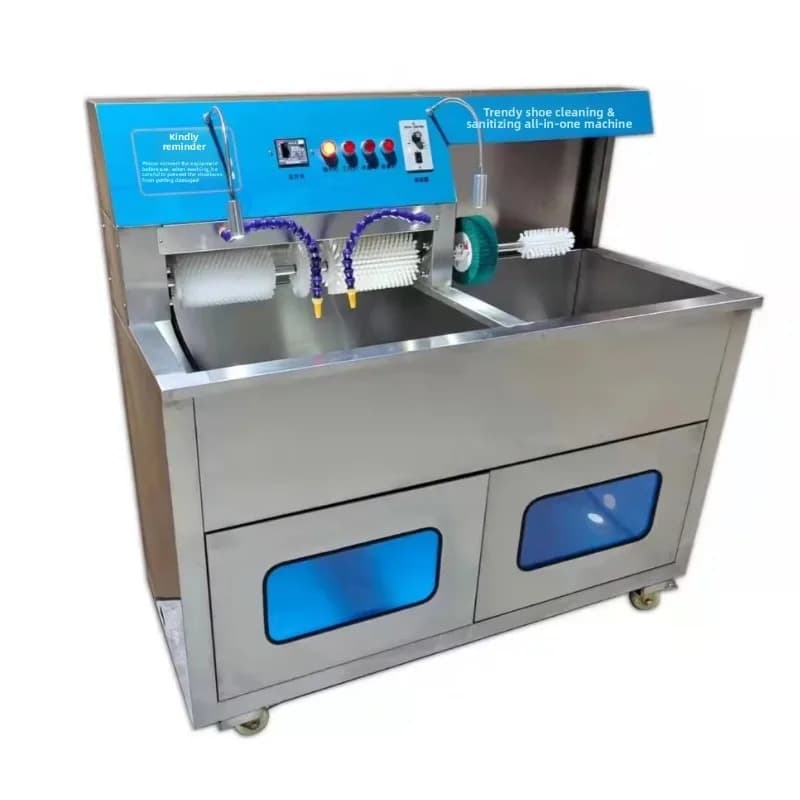 Commercial automatic shoe washing machine, roller type, brush type 220V 2400W