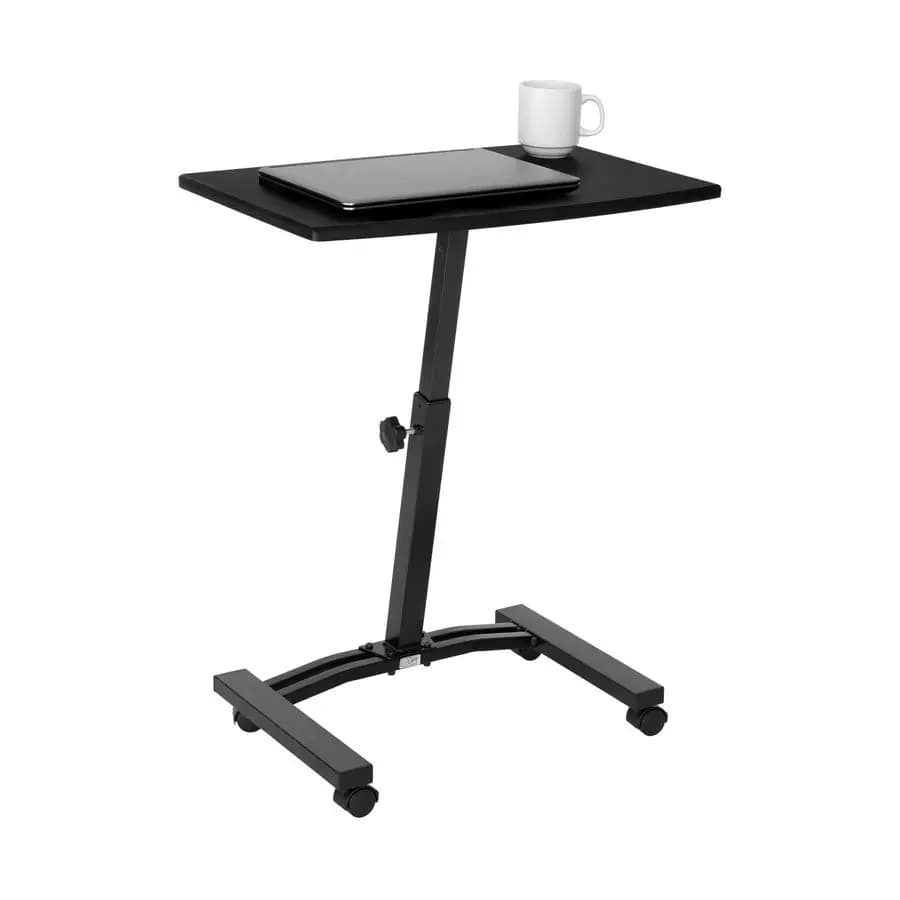 Supporto per Laptop Regolabile in Altezza Airlift Mobile, Postazione di Lavoro per Computer per Aula, Casa, Ufficio, Tavolo Medico con Ruote, Fla