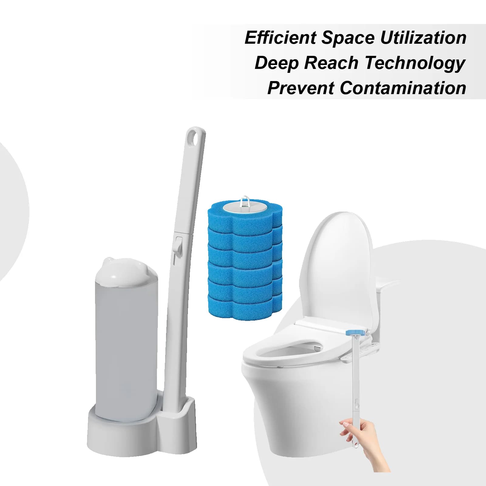 Detergenti per WC Spazzola per WC Spazzola per rimozione resistente Scrubber per bagno domestico Garage Doccia Lavandino Pavimento