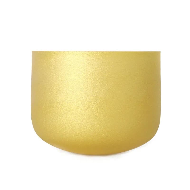 ZHQH Gold Frosted Crystal Singing Bowl Yoga Meditation Stress Reduction Crystal Music Bowl Chanting Bowl Percussion Instrument
