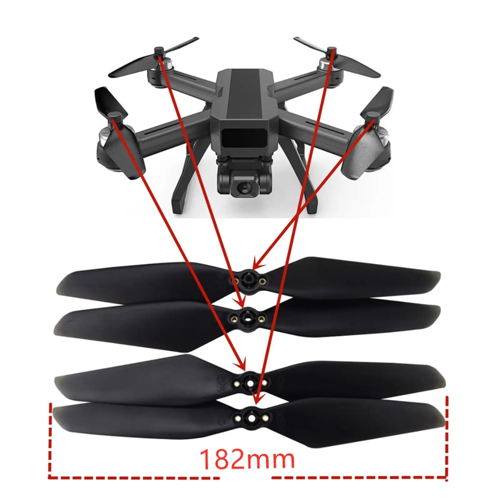 RC Quadcopter Propeller Prop Replacement Blades Easy Assembly Drone FPV Parts for D15 MJX B20 Bugs 20 Accessories