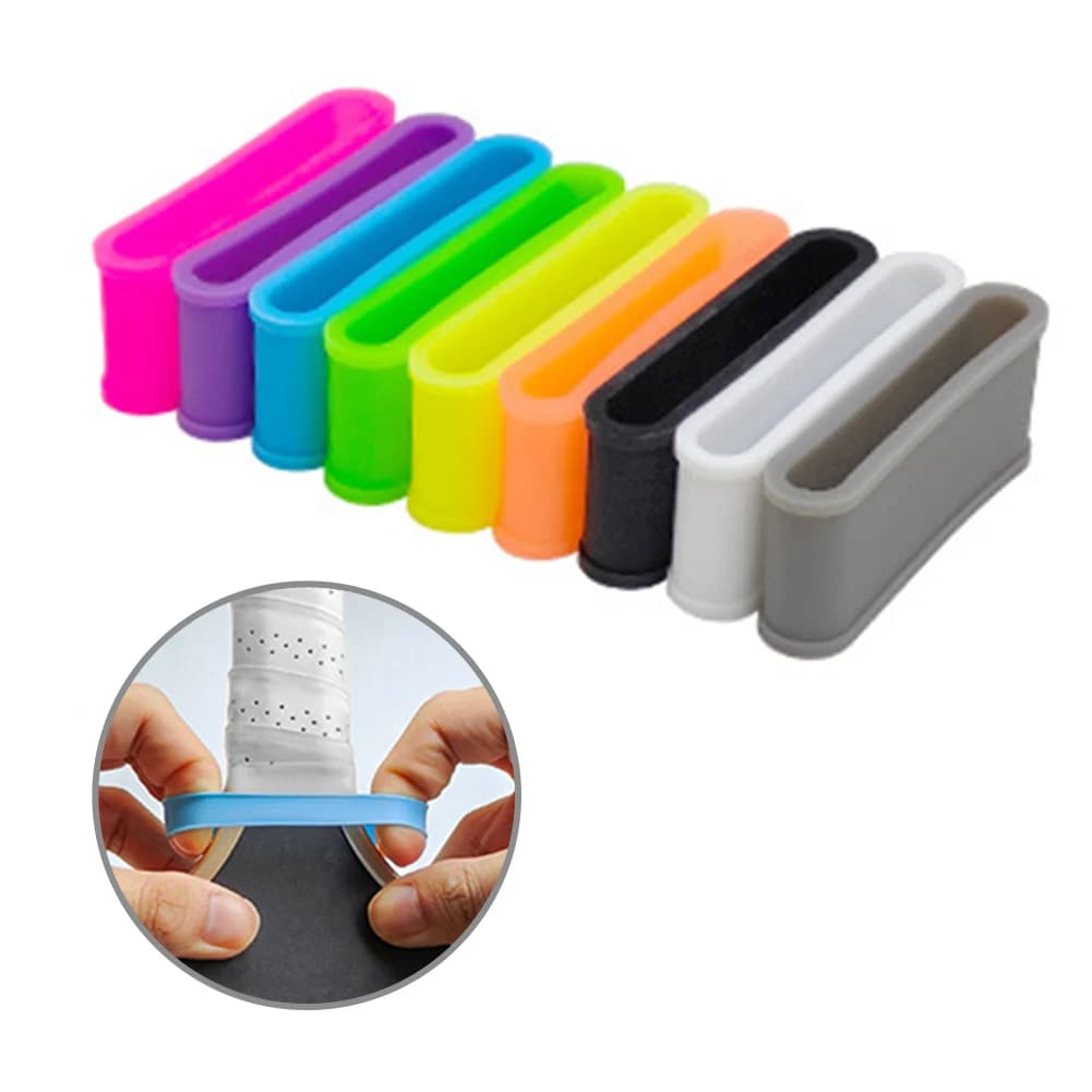 9 pieces Pickleball Paddle Grip Rack tennis rack protects non-slip silicone overgrip rings Comfortable grip straps