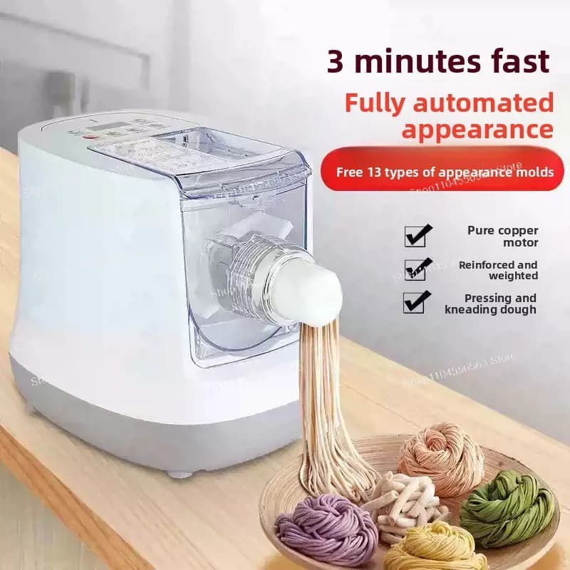 Macchina per noodle elettrica automatica multifunzione - macchina per pasta con rullo impastare e funzione pelle per gnocchi ( varie forme)