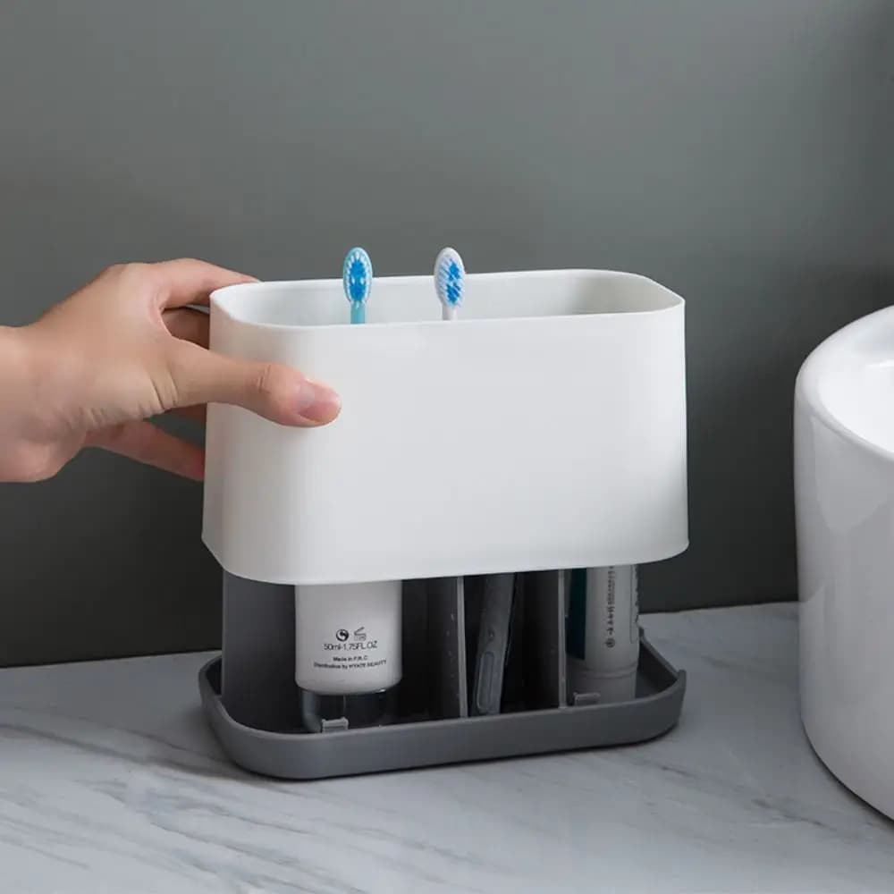 New Multifunctional Portable Electric Brush Holder with Drainage, Bathroom Organizer, Brush Holder