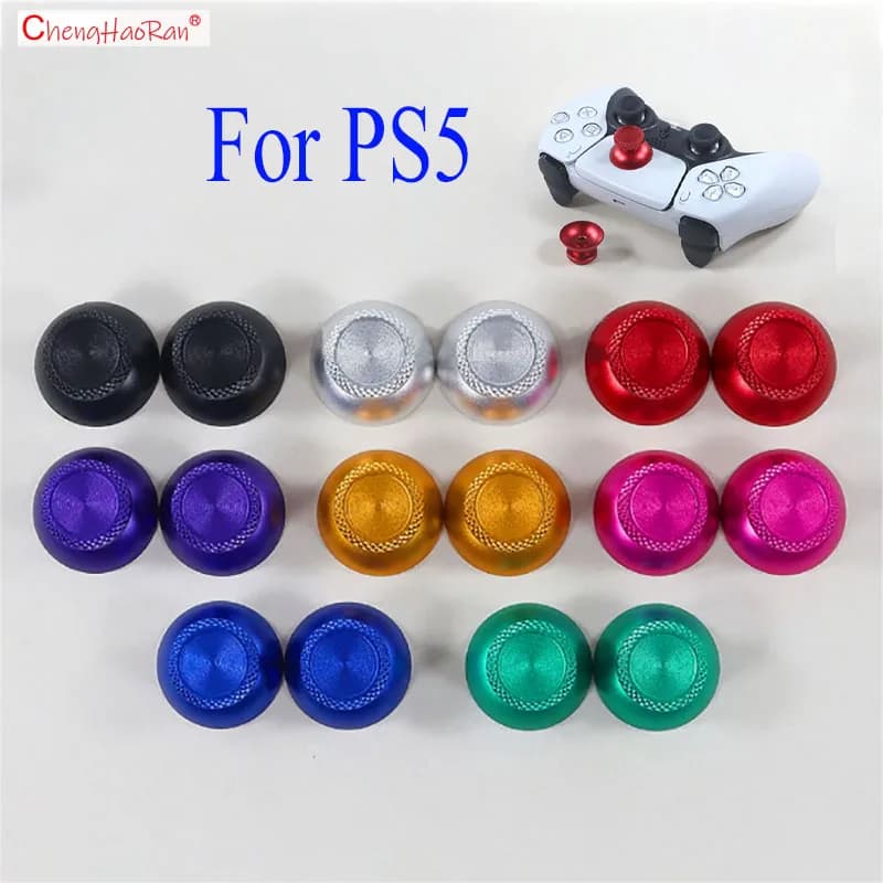 1 paio per manico PS5 tappi Joystick in ferro metallico PS5 tappi Joystick testa fungo in metallo teste di funghi in ferro colorato