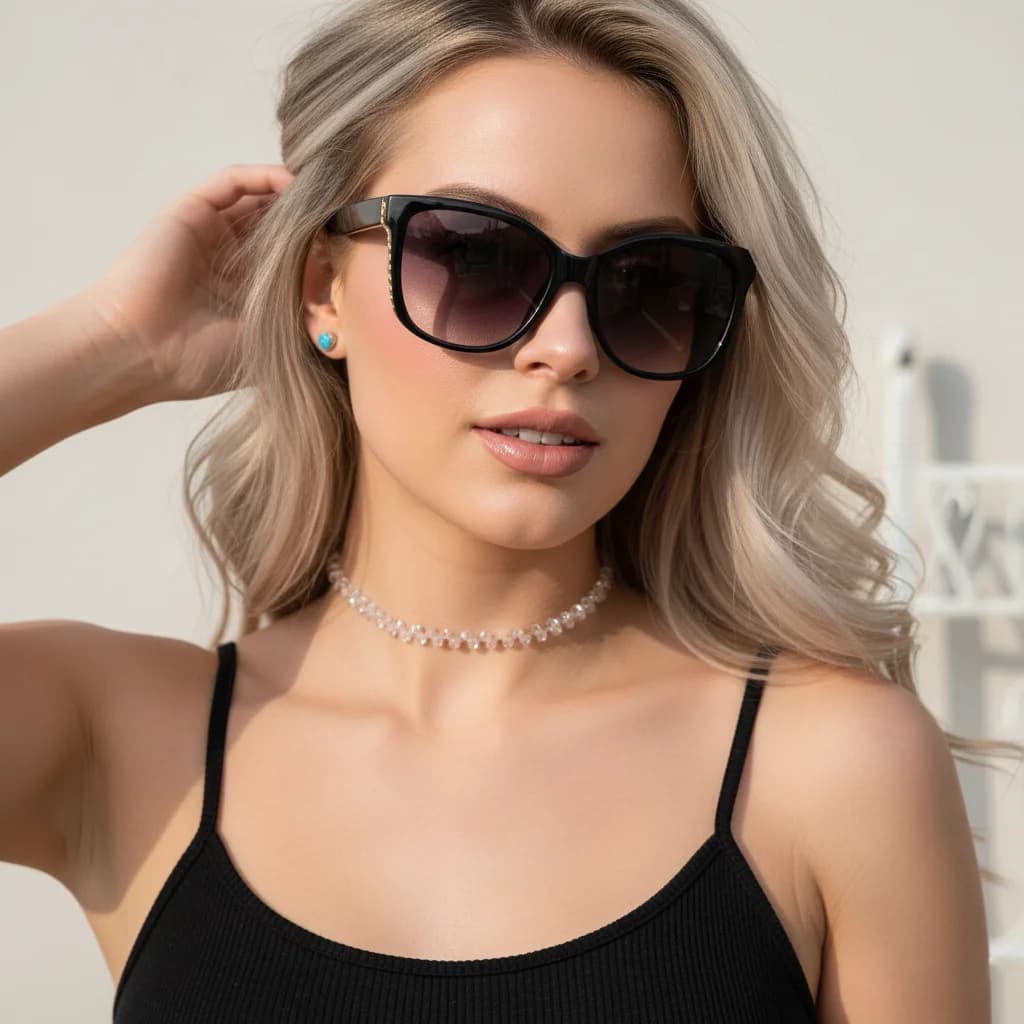 Women Polarized Sunglasses Protection Cat Eye Sunglasses Vintage Fashion Shades