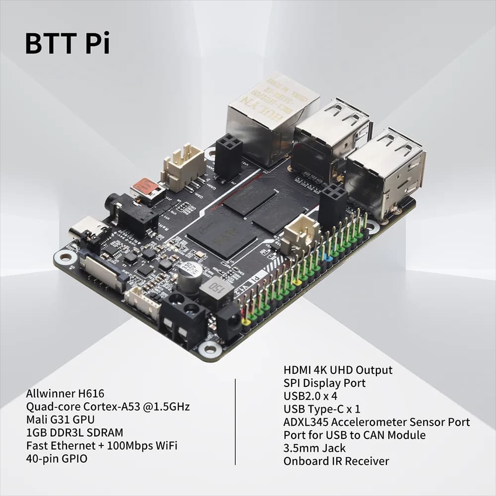 BIGTREETECH PI V1.2 Card 64 Bit Quad Core Cortex-A53 Onboard computer VS Raspberry Pi Orange PI Update for 3D printer Klipper