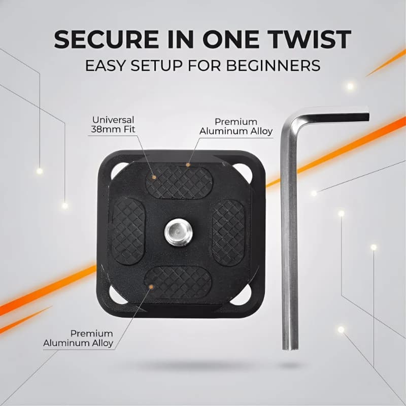 Cinghia per Fotocamera con Piastra a Sgancio Rapido, Stabilizzatore per Treppiede, Base Universale Portatile per Gimbal, Accessori