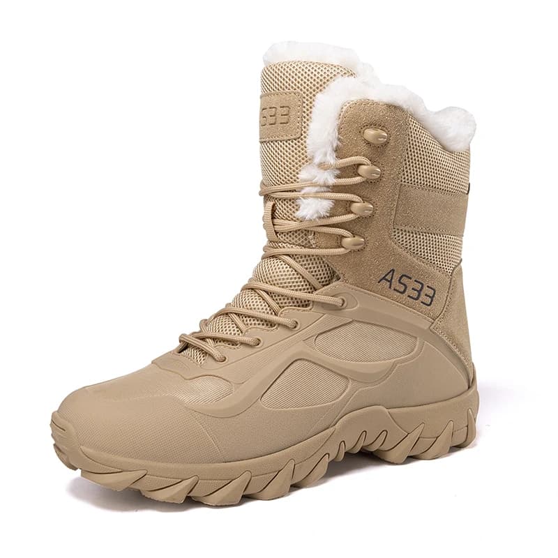 Stivali da uomo alti Scarpe da trekking invernali da uomo Tenere al caldo Stivali da neve Antiscivolo Stivali da moto da uomo per esterni Scarpe da ginnastica da caccia