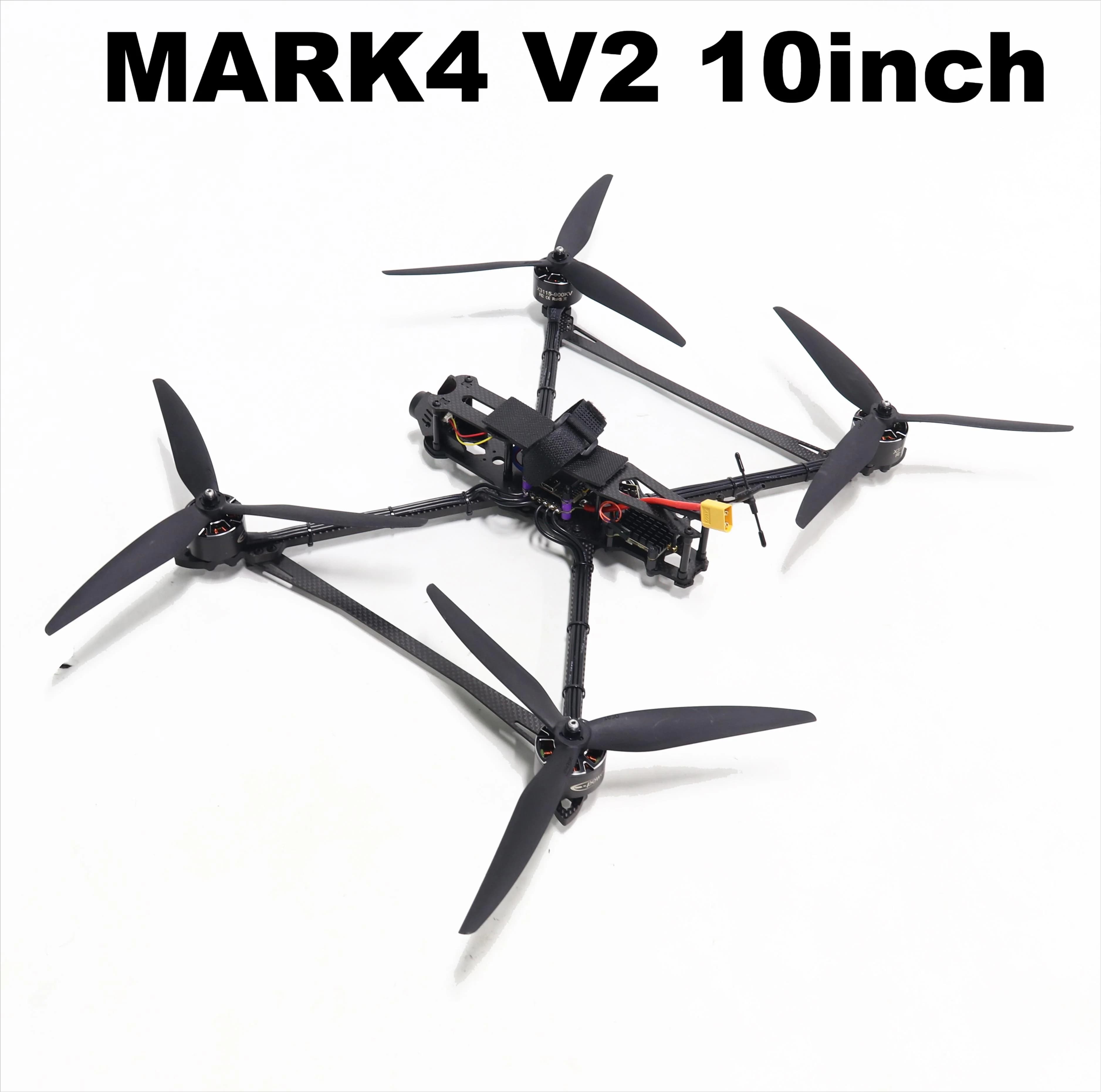 MARK4 V2 Drone da Corsa FPV in Fibra di Carbonio da 10 Pollici con Controllo di Volo F4V3S/F4V3S PLUS e ESC 45/60A 4INI per Freestyle