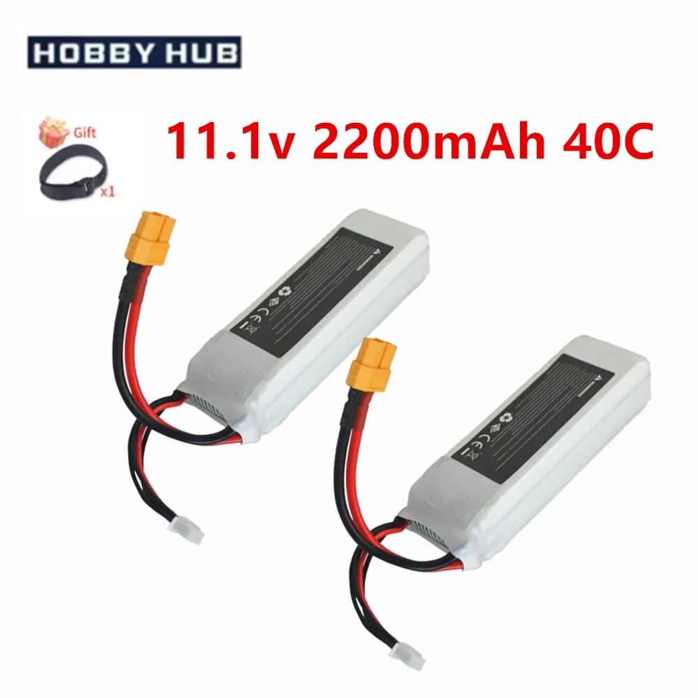 Batteria Lipo 3S 11.1V 2200mAh 40C con T/XT60 per RC Auto Elicottero Drone Quadcopter RC Giocattoli 803496 11.1v Batteria