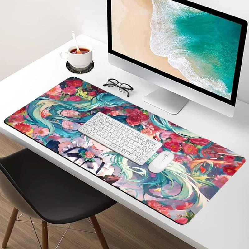 VIKAMA Anime Printed Gaming Mouse Mat Anti-slip Table Mat for Esports Players Office Computer Laptop Desktop Decor