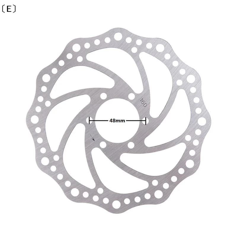 Disco freno MTB da 160 mm con flangia e foro diagonale da 48 mm per modifica bici - Ricambi bici