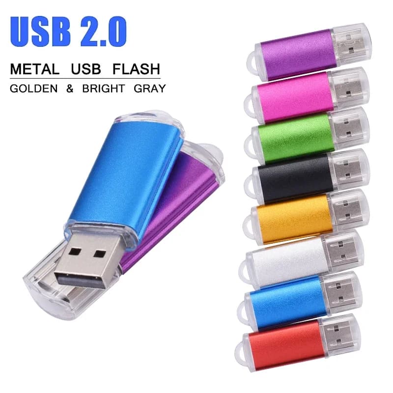 Mini chiavetta USB colorata da 64 GB Portachiavi gratuito Pen Drive da 32 GB Memory Stick regalo aziendale creativo Pendrive nero rosso viola