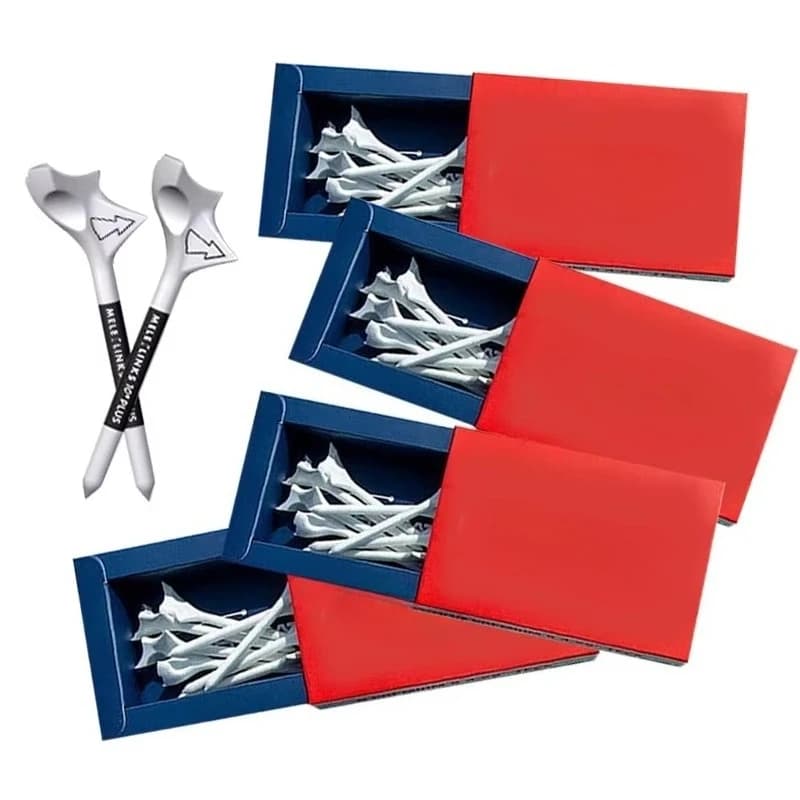 2024 Hot Fashion Eco Friendly Golf Tees Custom Printed Logo Durable Golf Ball Pegs With Exquisite Gift Packaging