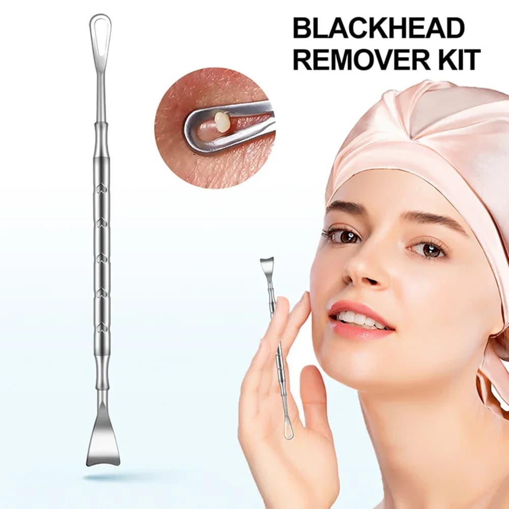 Black Point Removal Kit, Acne and Comedon Tools Set, Stainless Steel Extractor for Water and Viso Imperfections