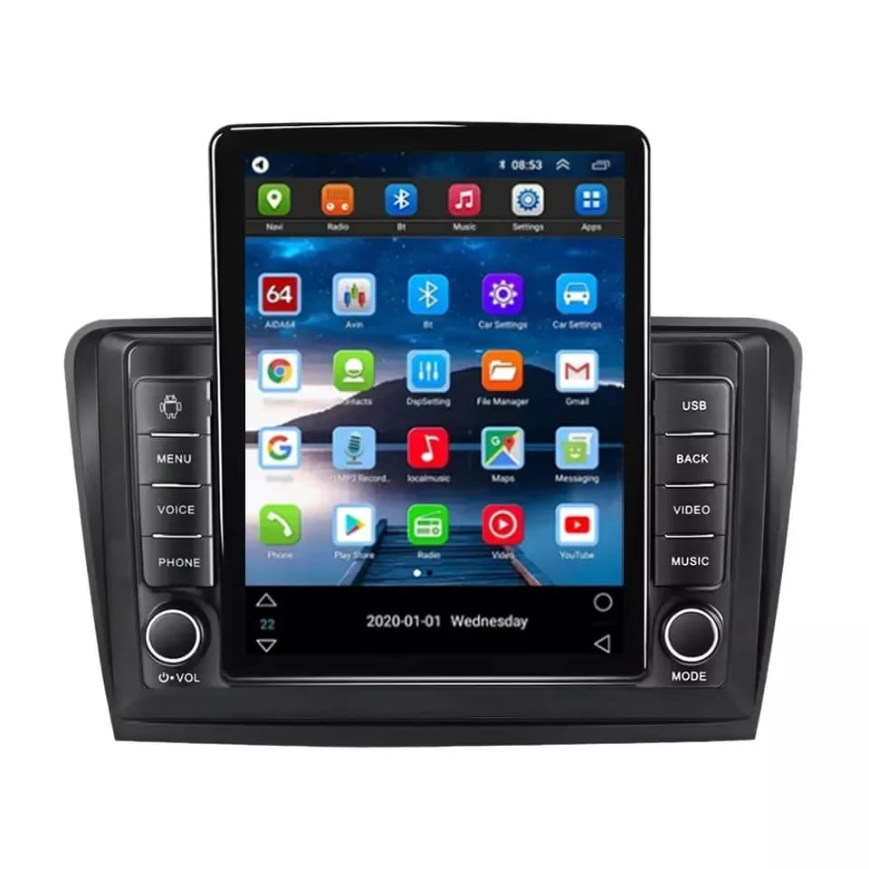 AUTO RADIO Tesla Android13 stereo android Per Skoda Superb 2008-2015 4G WIFI 360 fotocamera GPS BT lettore dvd sistema audio automatico