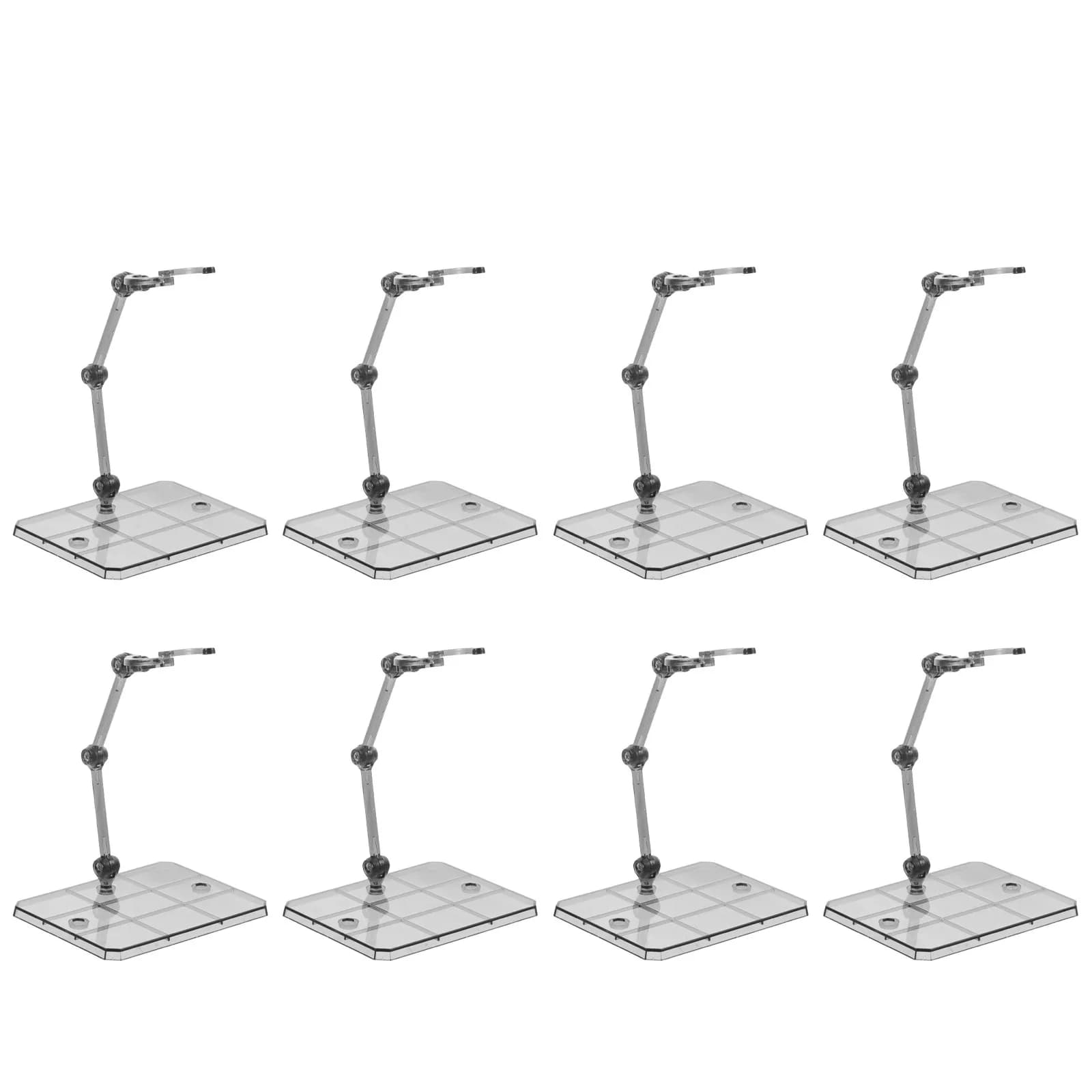 Supporto per action figure da 8 pezzi, base di supporto stabile nera per accessori, supporti per action figure