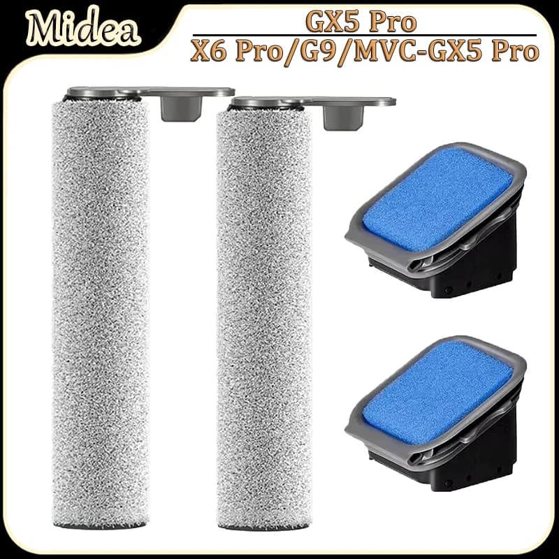 For Midea GX5 Pro/X6 Pro/G9/MVC-GX5 Pro Robot Vacuum Cleaner Accessories Main Roller Brush Filter Sponge Replacement Parts