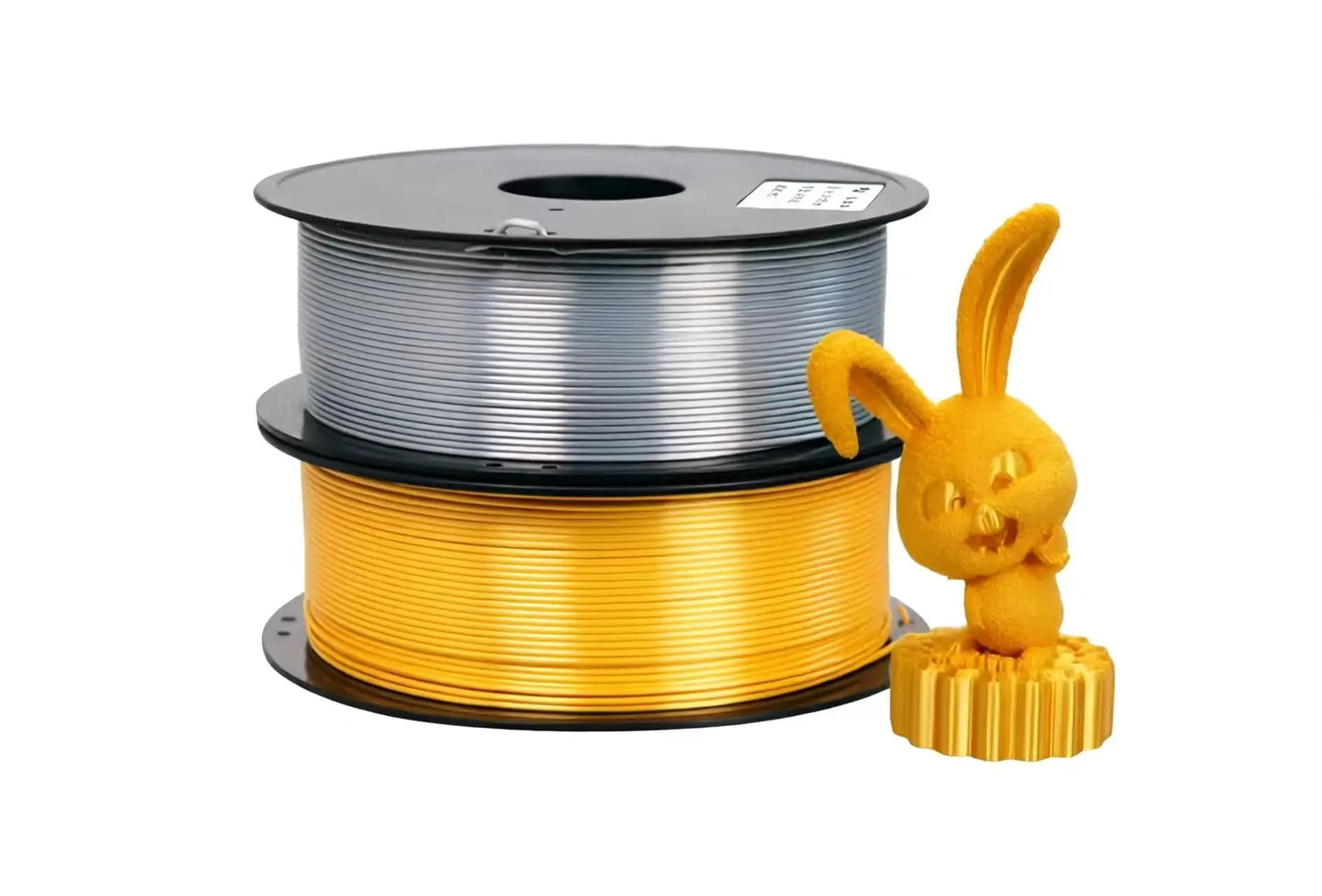1.75mm Silk PLA+ High Gloss Metallic 3D Printer Filament - Pure Quality Golden & Silver PLA+ Filament for Professional Use