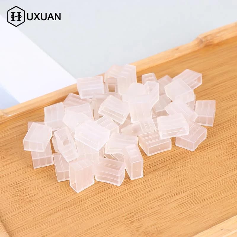 【W】50Pcs 220V LED Strip Light Lamp Silicone End Caps 2835 5050 Neon Light End Cap 9mm-20mm PCB LED Tube Strip Nonporous End Caps