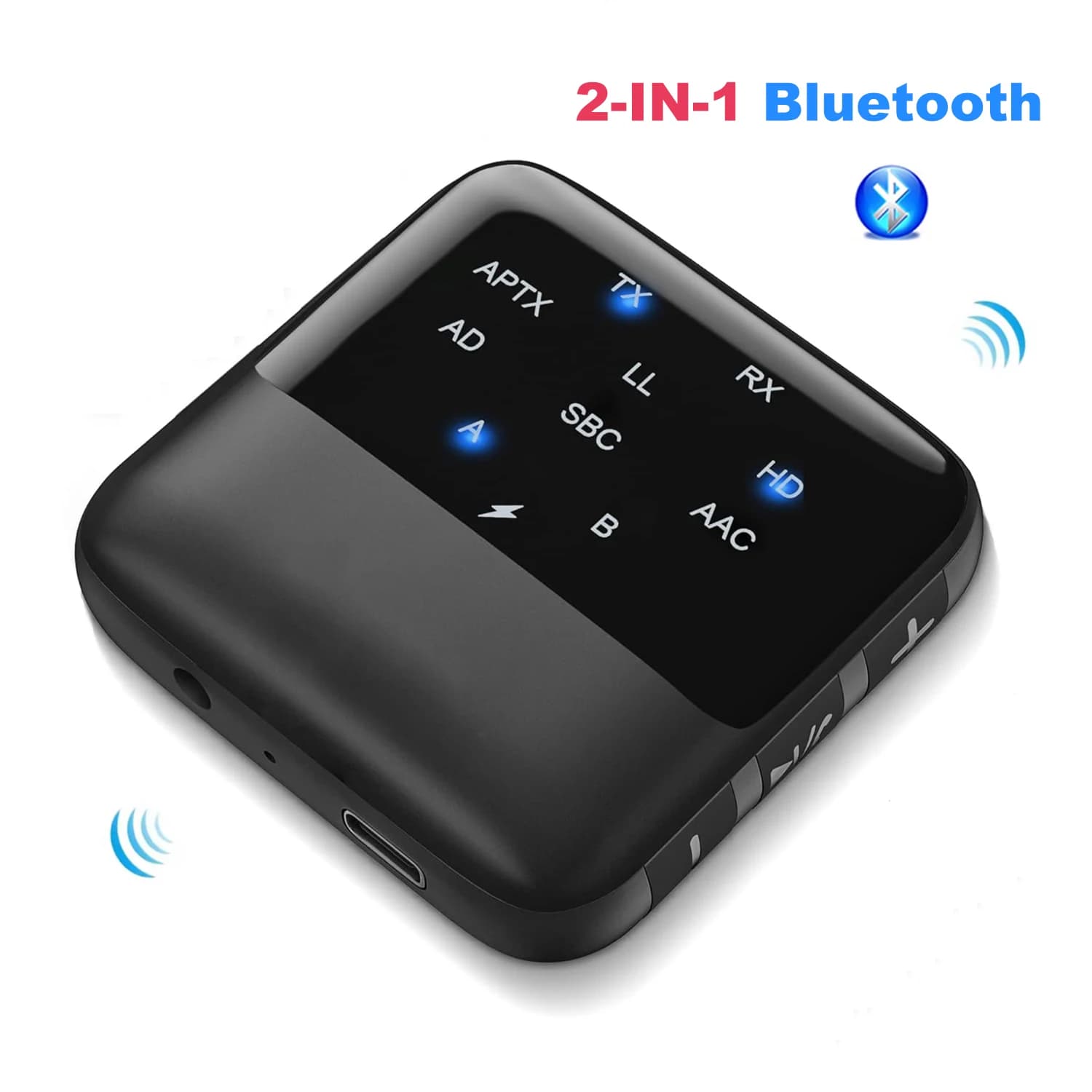 Bluetooth Receiver Transmitter 2 in 1 APTX HD AUX wireless audio adapter with low latency 3.5 mm for car headphones Speaker TV PC