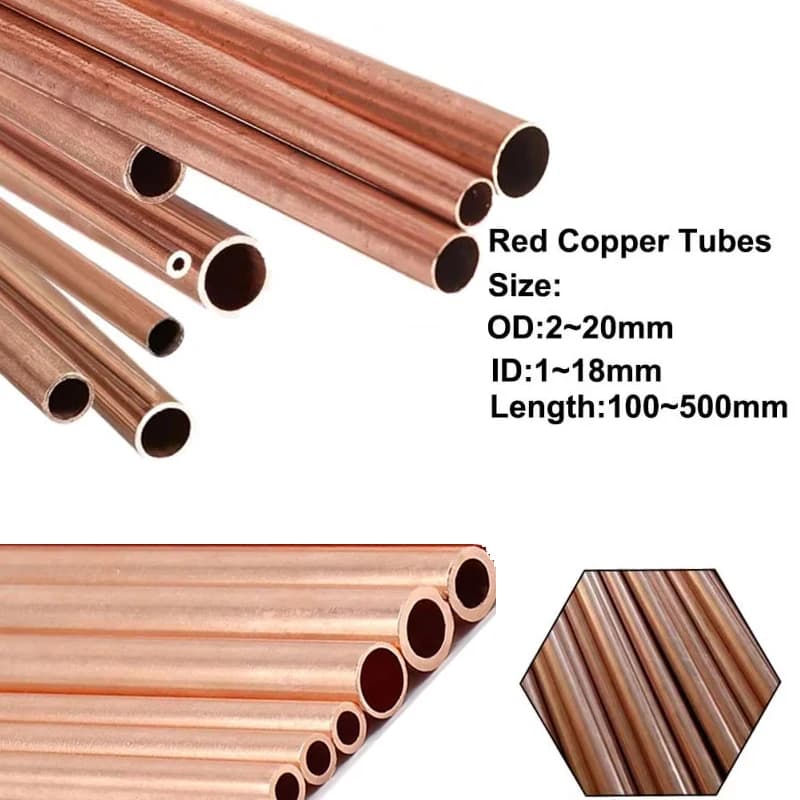 1pcs copper pipe copper straight pipe outer diameter 2~20mm inner diameter 1~18mm copper metal pipe pipe length100mm~500mm