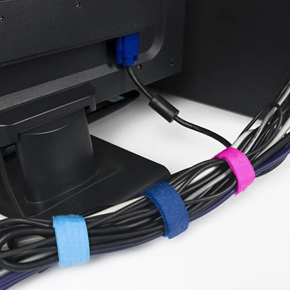 20 Pezzi Fascette Avvolgicavo in Nylon Resistenti all'Usura, Organizzatore per Cavi di Auricolari e USB, Gestione Cavi per Viaggi e Lavoro