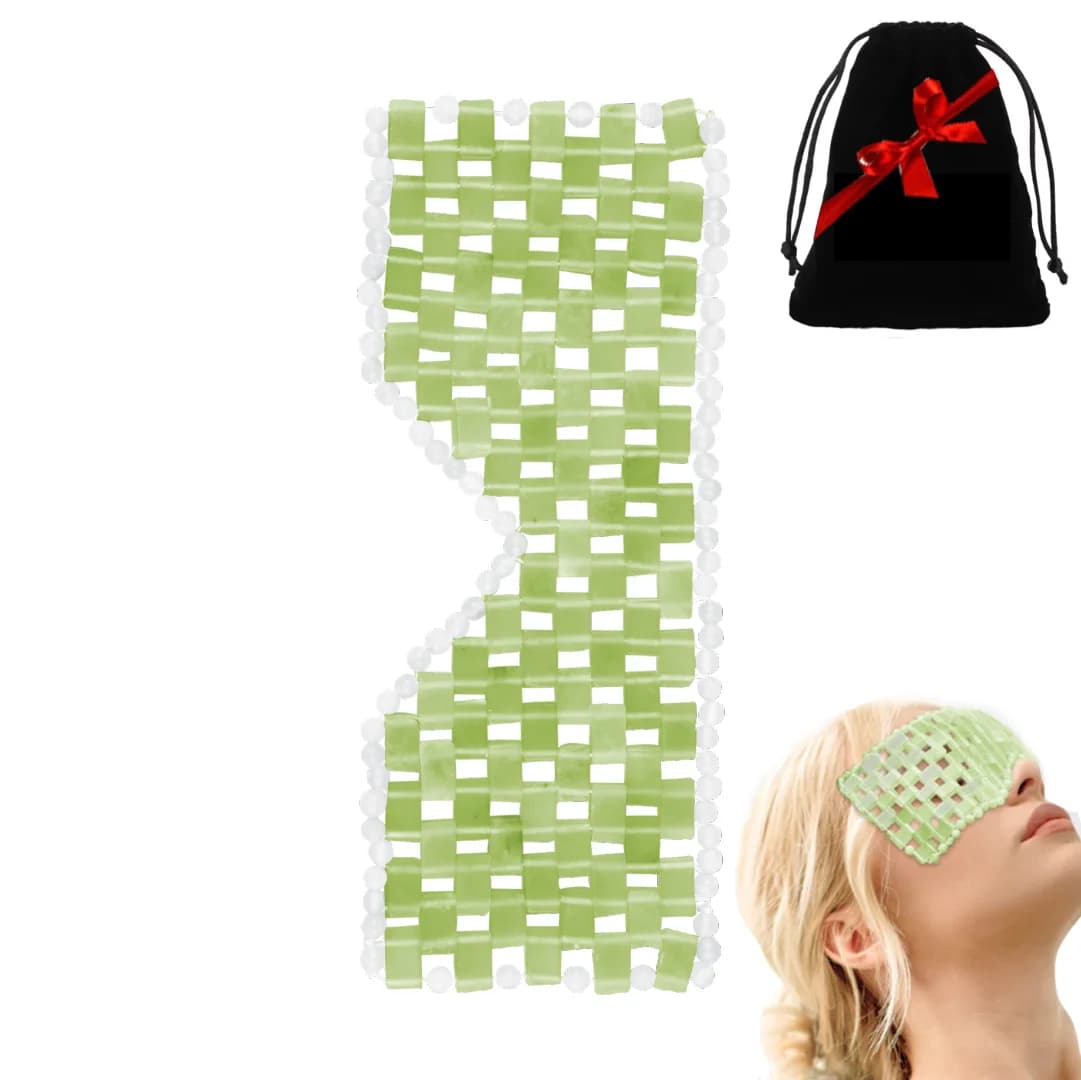 Jade Eye Mask Stone Improve Skin Tone And Encourage Circulation Texture And Dark Circles Wrinkles Handcrafted 100% Natural Jade