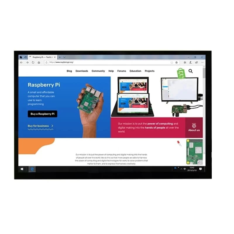 New 800 inch IPS 10.1x1280 LCD Monitor with Capacitive Touch Screen for Raspberry Pi 4B 3B + Windows Android