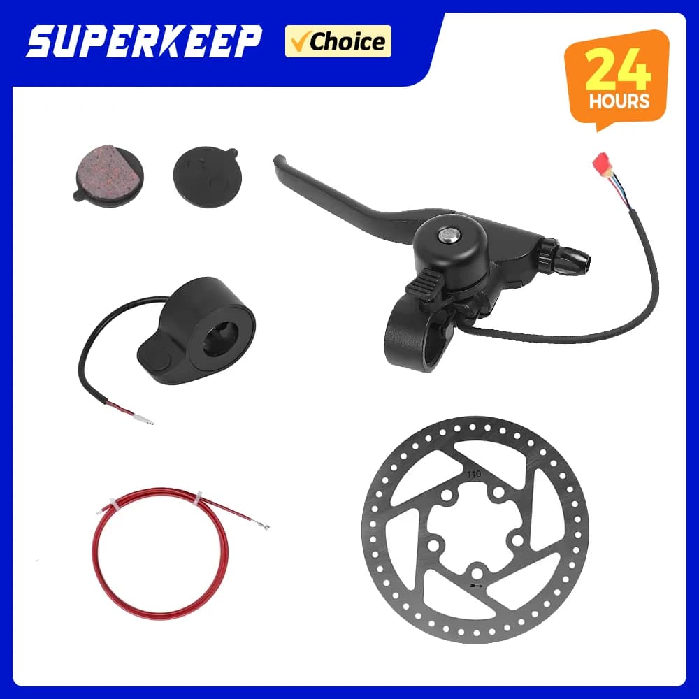 Leva Freno Sinistra per Monopattino Elettrico GOTRAX GXL V2 Apex Pro XL Rival XR Elite, Cavo Freno a Disco 110mm, Ricambio