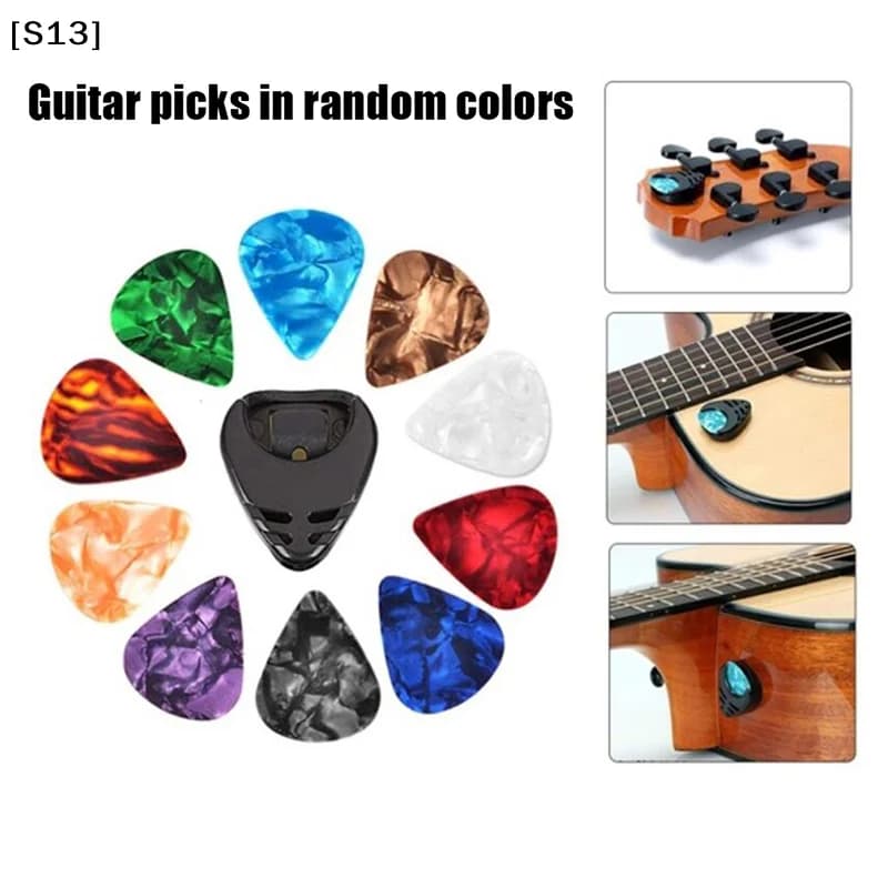 10pcs guitar thumb and finger pick mediator cellul ul thumb finger pick random color guitar accessories[Q]Q@