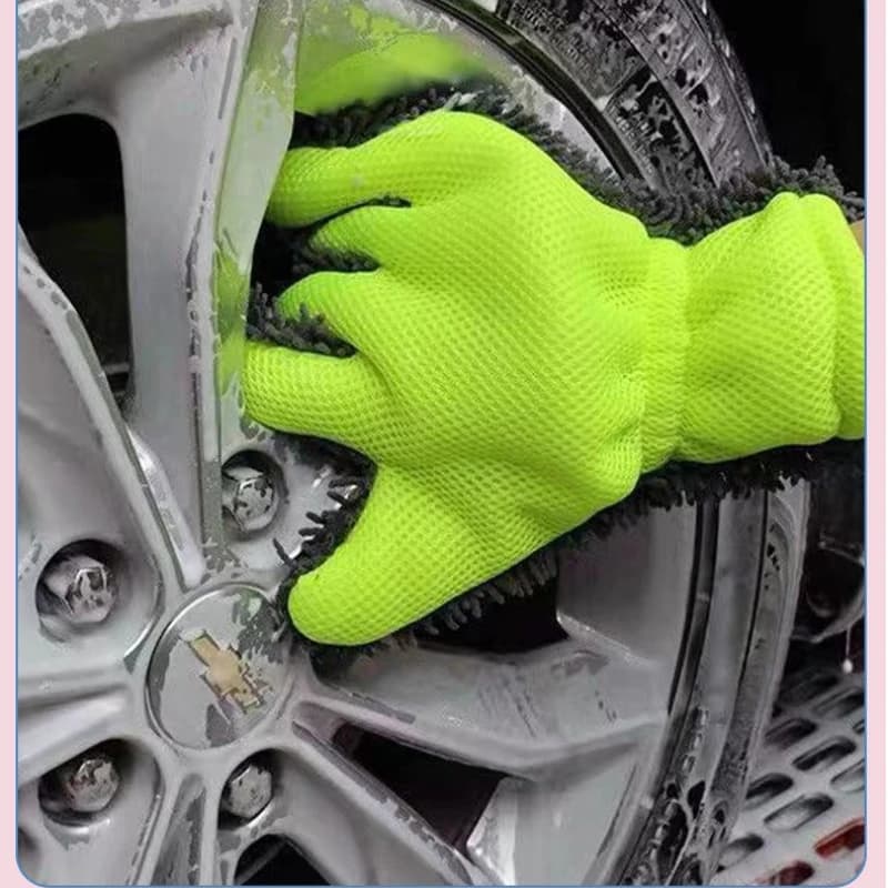 Guanti Premium a 5 Dita per Lavaggio Auto - Guanti in Microfibra Morbidi per Pulizia ed Asciugatura Efficace di Auto e Moto