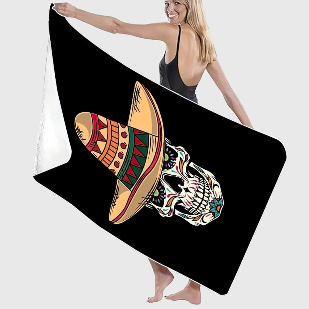 Adult yoga mat Skull Cinco De Mayo Mat 8.4