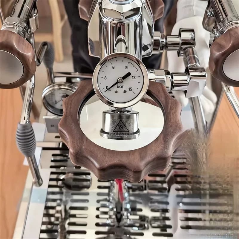 Upgrade Heat Insulated Brew Head Mod Parts for Lelit V3 Espresso Machine,Solid Walnut Wood E61 Group Head Guard Ring