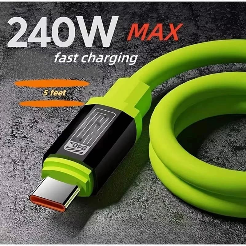 240 W Quick Charging USB Type C Cable Power Supply Display High Power Fast Charging Suitable for All Cell Phones