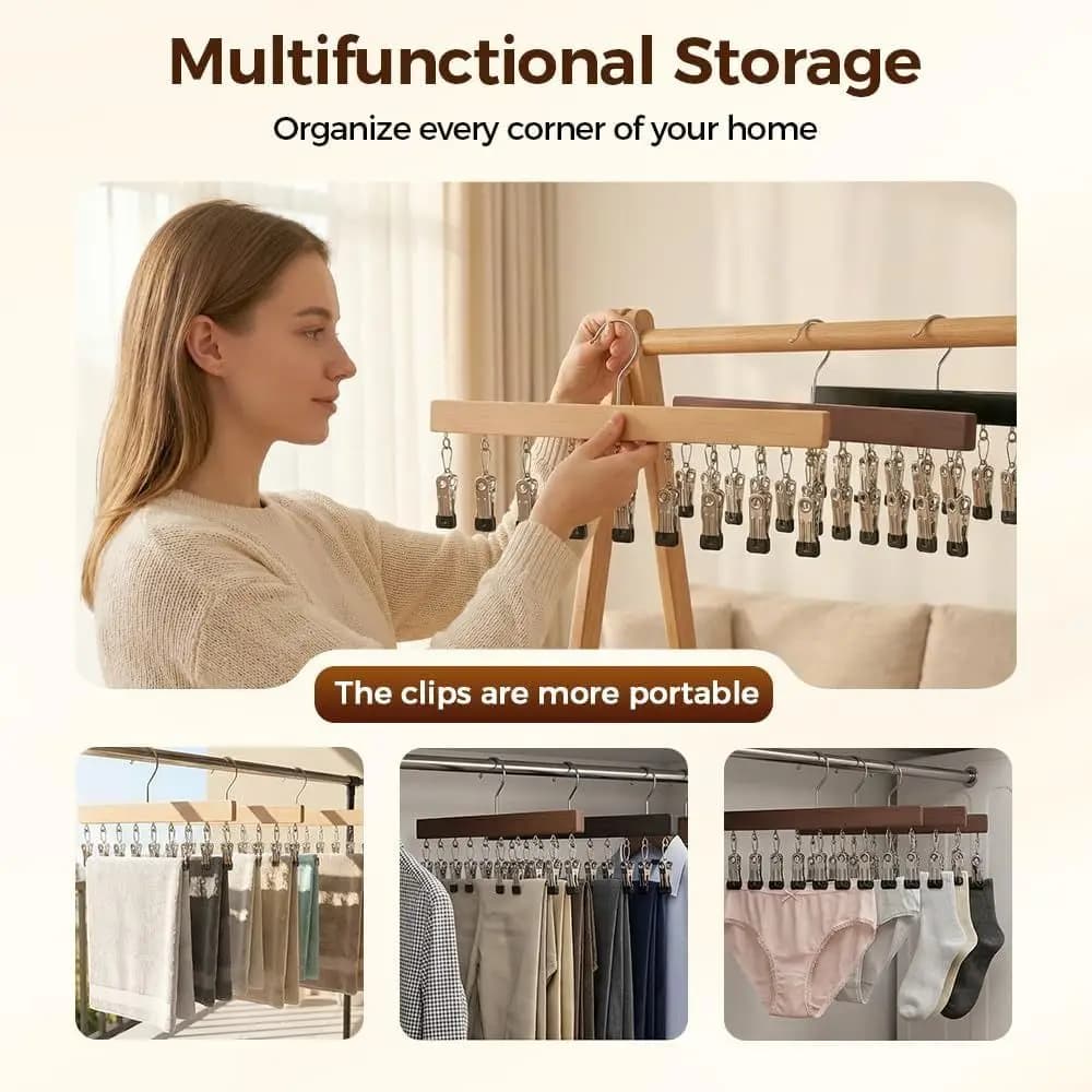 with 10 Clips Closet Organizer 360° Rotating with 12 Clips Legging Hangers Space Saving Multifunctional Clothes Hanger